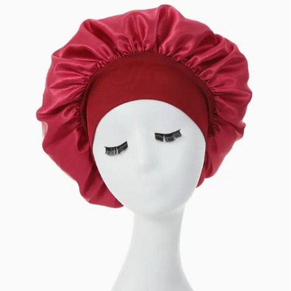 Women Satiny Bonnets for Sleeping Red Band - Picture 1 of 1